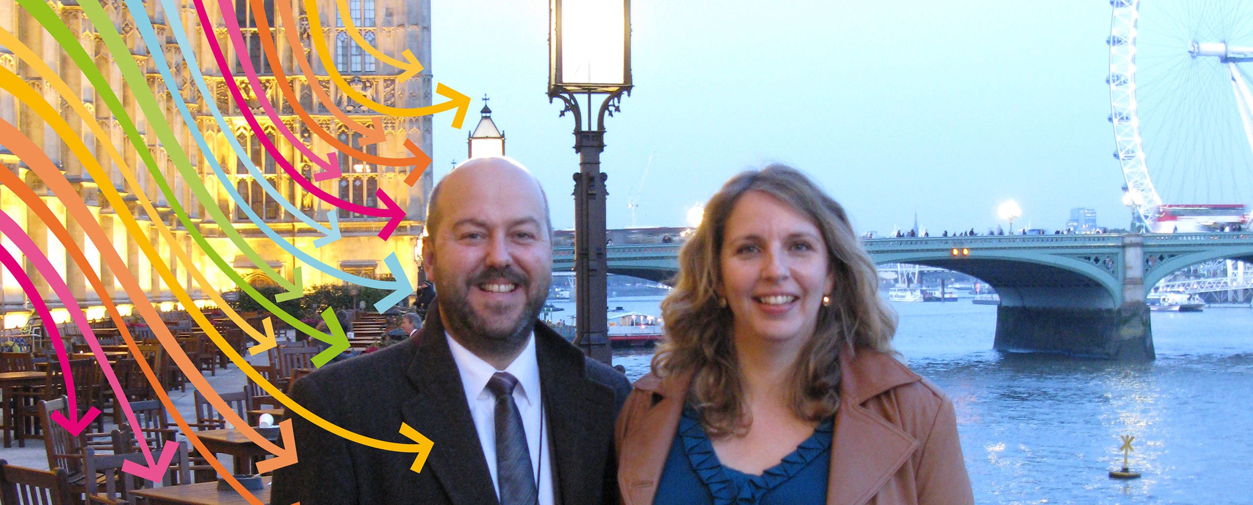 Verve Brand Directors, Paul Hitchens and Julia Hitchens, at The House of Commons Terrace