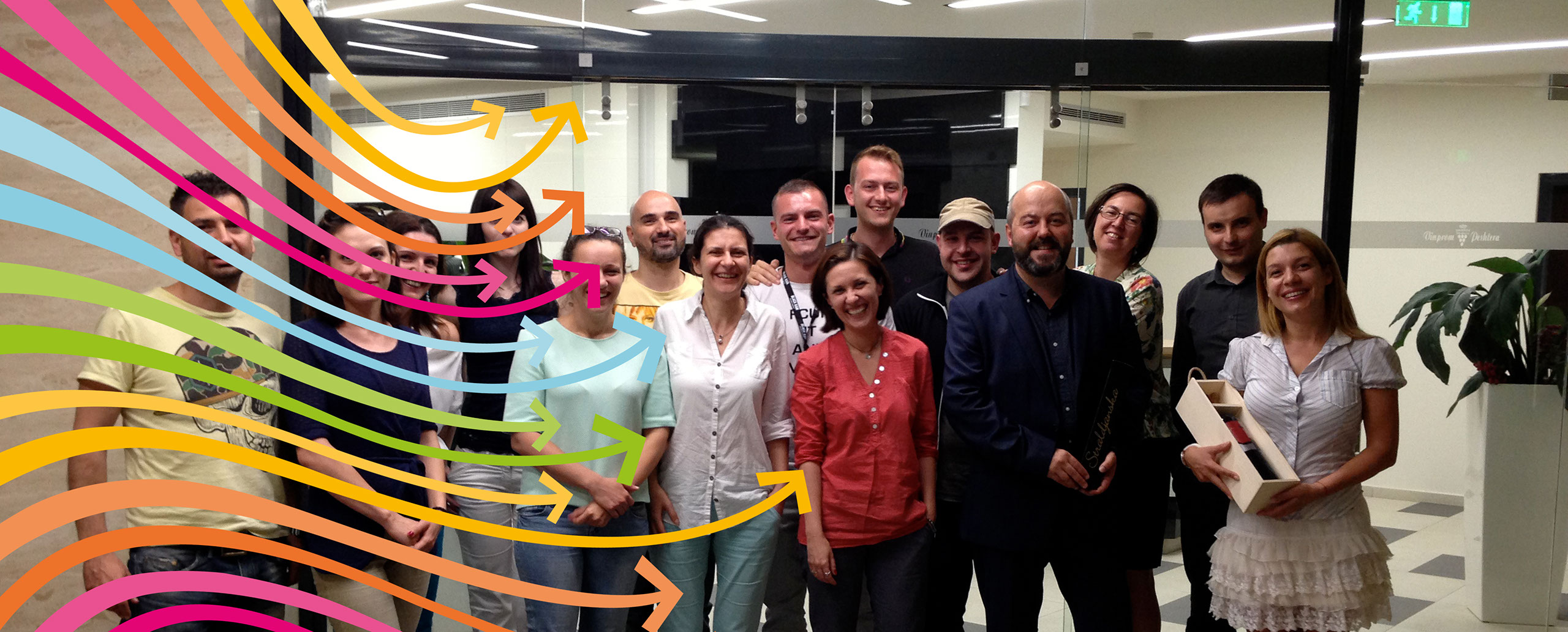 Paul Hitchens with Vinprom Peshtera Marketing Executives in Sofia Paul Hitchens with Vinprom Peshtera Marketing Executives in Sofia, Bulgaria